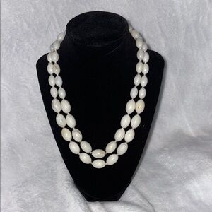 Elegant White Beaded Necklace